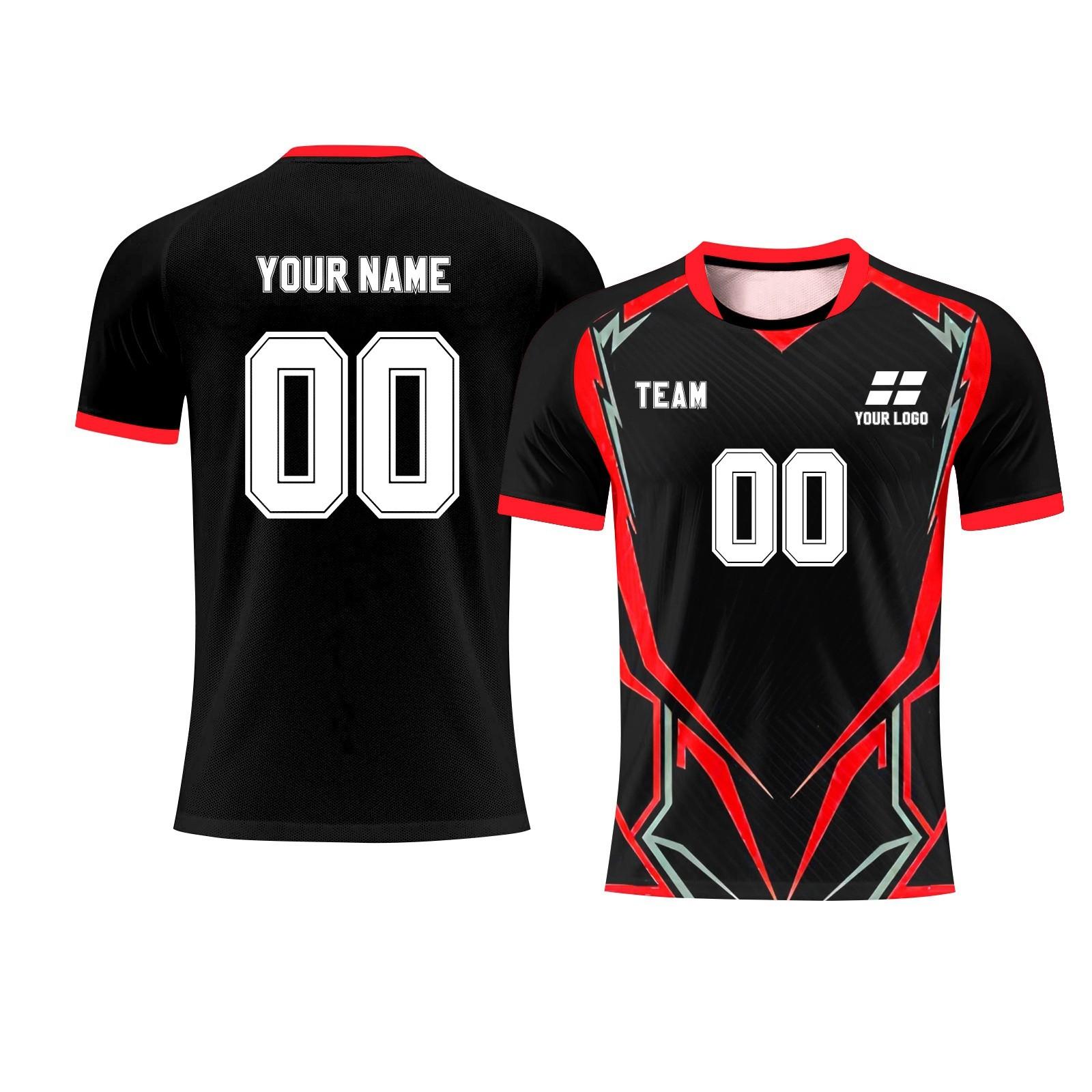 

Personalised Tops Shirts Mens Girls With Name Number Custom Football Jerseys For Boys Training Suit XS Кіновар