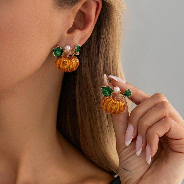 Cute Halloween Dangle Earrings for Women Cartoon Ghost Pumpkin Star Asymmetrical Long Tassel Earrings Party Statement Jewelry