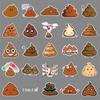 50PCS Cartoon Poo Stickers for Scooters, Luggage, Laptops, Cars & Motorcycles
