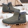 Brand Men Winter Snow Boots Waterproof Warm Ankle Boots Outdoor Fur Hiking Boots Work Shoes Casual Shoes Booties Men Zipper