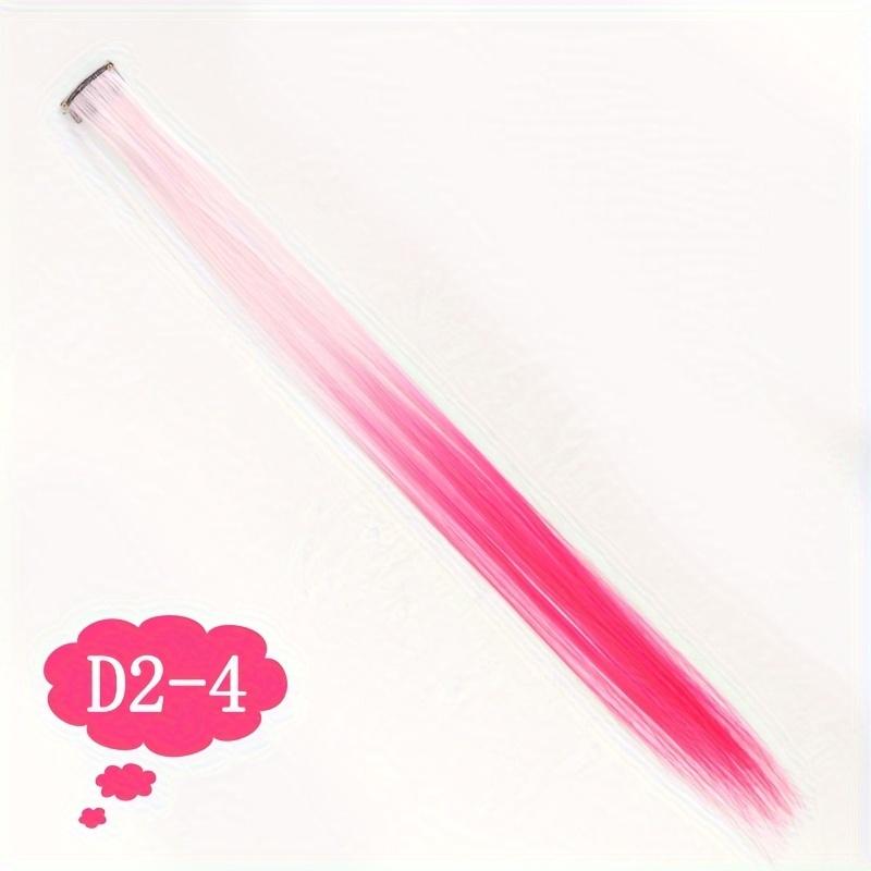 Synthetic Wig Extension 24inch Sparkle Shiny Tinsel Hair Gold Thread Colorful BB Clip Hair Extension