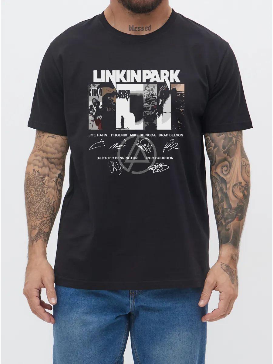 Черная рок-футболка Linkin Park L