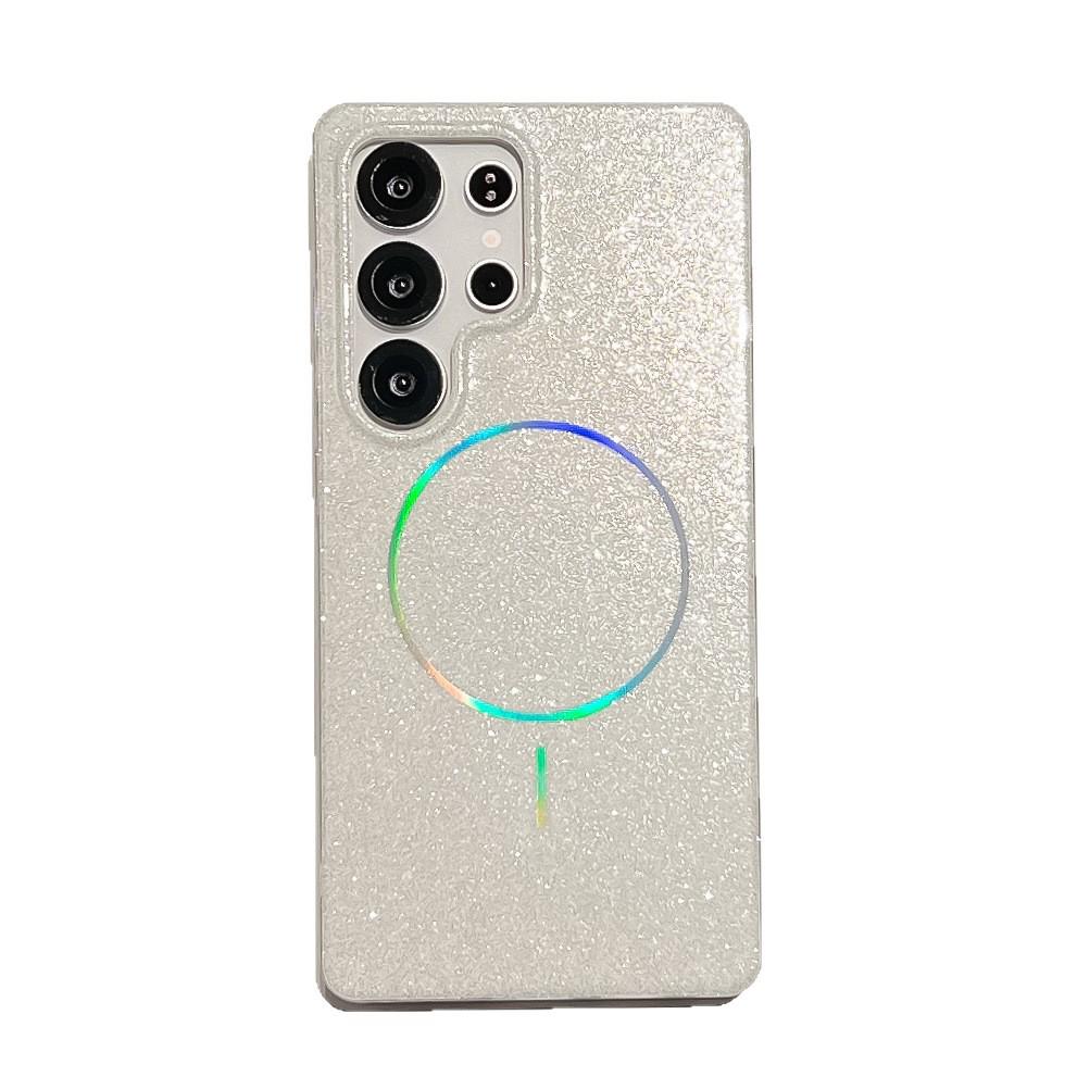Samsung S25 Ultra Slim Glitter Phone Case with Magnetic Ring & Colorful Design - Compatible with S24FE, S23