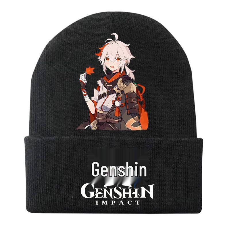 Genshin Korean Style Embroidered Knit Hat - Anime Winter/Spring Casual Wear One Size