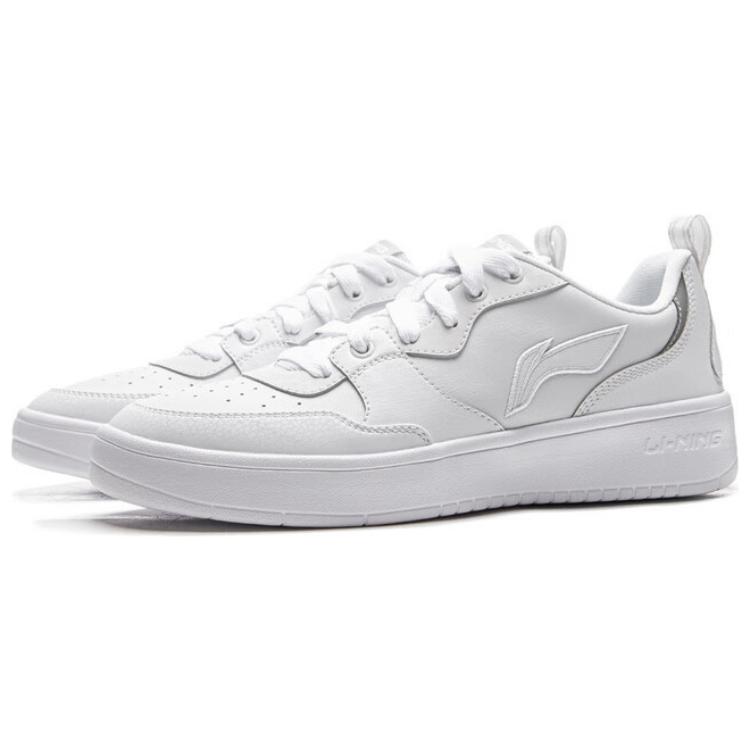 Li Ning Lightweight Trendy Simple Non-Slip Wear-Resistant Low-Top Skate Shoes Unisex Sneakers White AGCV061-1