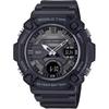 Casio World Time Telememo Analog Digital Quartz Watch AEQ-120W-1BV Men's Black Reverse LCD Overseas Model