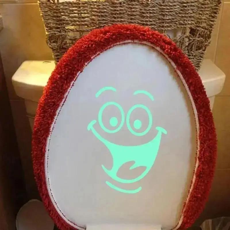 Household Portable Supplies Funny Luminous Bathroom Wall Stickers Home Decor Glow In The Dark Toilet Stickers Accessories