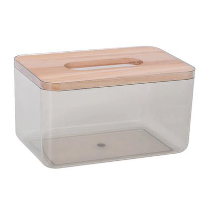 Taschentuchboxhalter Transparente Box Verschleißfestes PP Pressholz Serviettenbox mit Rutschfestem Boden