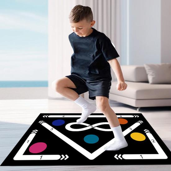 Basketball Footwork Training Mat Non-Slip Low Noise Basketball Training System Mat Agility Footstep Training Mat for Dribbling Training At Home