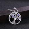 Fashion Jewelry Necklace Silver Plated Zircon Cz Tree of Life Pendant Necklace for Women