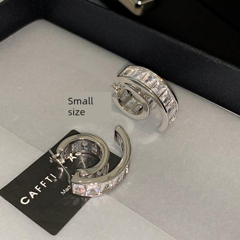 Accessible Luxury Super Flash Spiral Female Fall and Winter Unique Exaggerated Zircon [Small Size] Spiral Inlaid with Zirconium