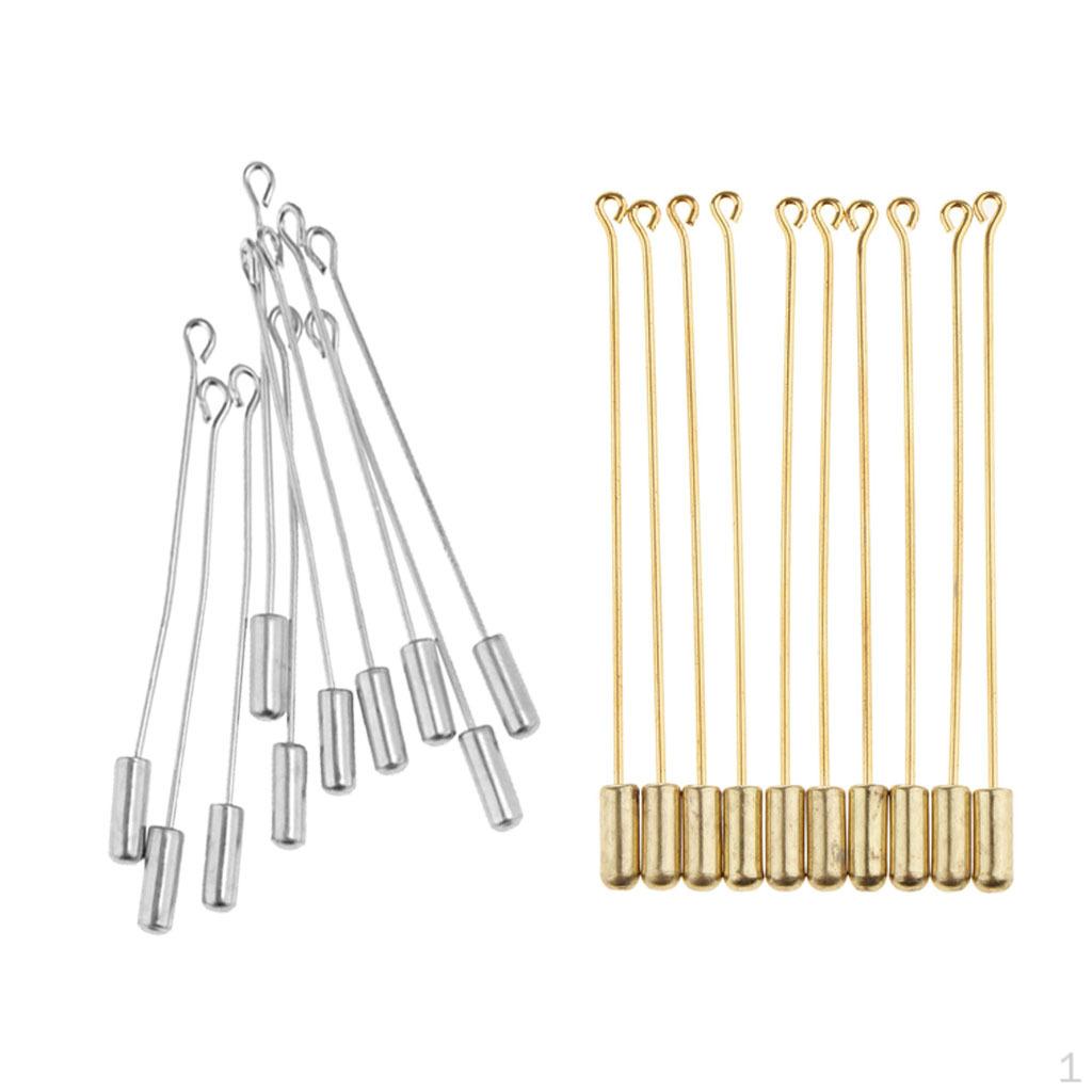 20pcs Copper Stick Pin for DIY Handmade Jewelry Findings Long Eye Lapel Scarf Hat Safety