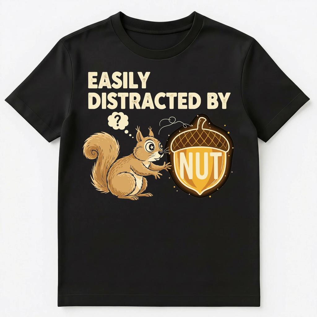 Squirrel Enthusiast Distraction Acorn Animals Unisex T-Shirt