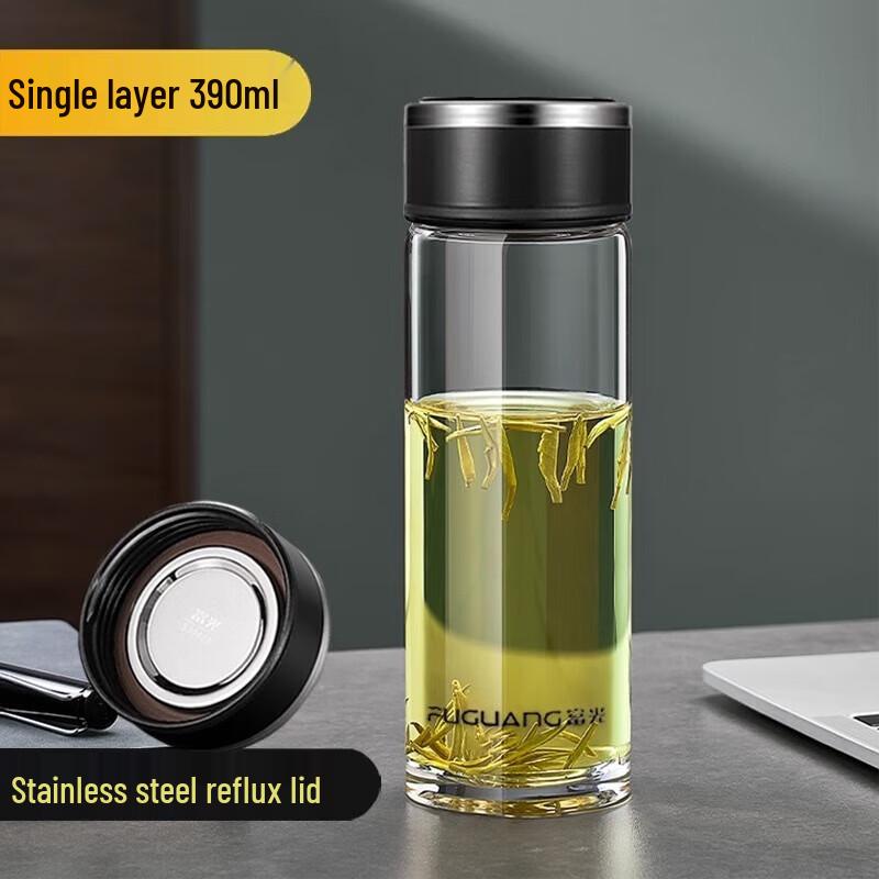 FUGUANG Zhikang Portable Glass Water Bottle with Tea Filter