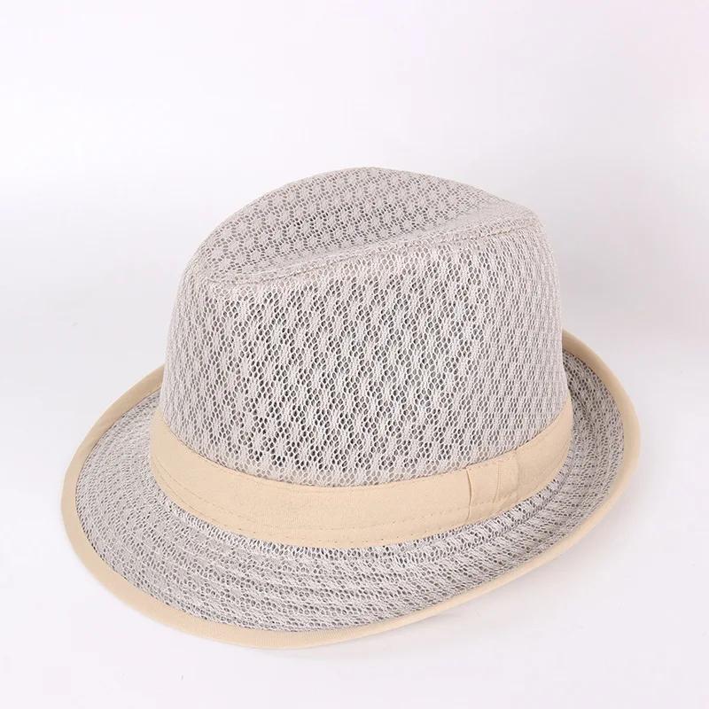 Men's & Women's Straw Breathable Jazz Hat Mesh Summer Sun Hat