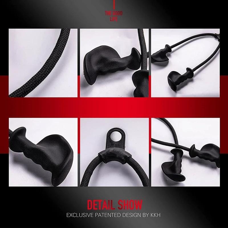 Ergonomic Triceps Rope Pull-down Attachment To Activate More Muscle Fibers with Non-slip Natural Rubber Grip 1PCS