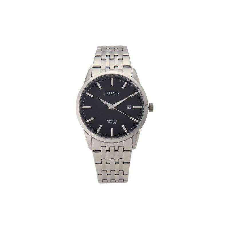 CITIZEN 50-meter waterproof casual Quartz Steel Strap 39mm men s watch black dial BI5000-87E чёрный
