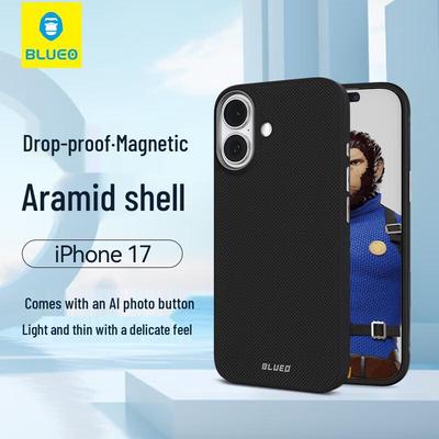 BLUEO Magnetische Hülle aus Aramidfaser für iPhone 17 mit KI-Kamerataste