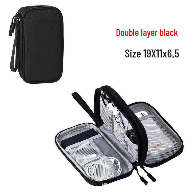 Portable Power Bank & Cable Storage Bag - Protective Travel Case for Mobile Devices & Hard Drives