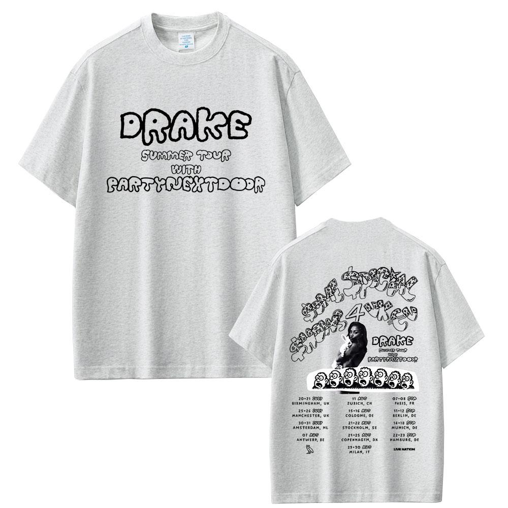 Tricou Rapper Drake Turneu Europa cu Partynextdoor 2025 SSS4U Some Sexy Songs 4 U tricouri Bărbați Femei Hip Hop Fashion Tricouri