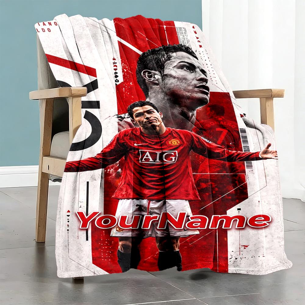Cristiano Ronaldo 23 Personalized Name Blanket Cozy Personalized Blanket Warmthful Decor Great for Nap Chair Office Home Decor Four Seasons Universal