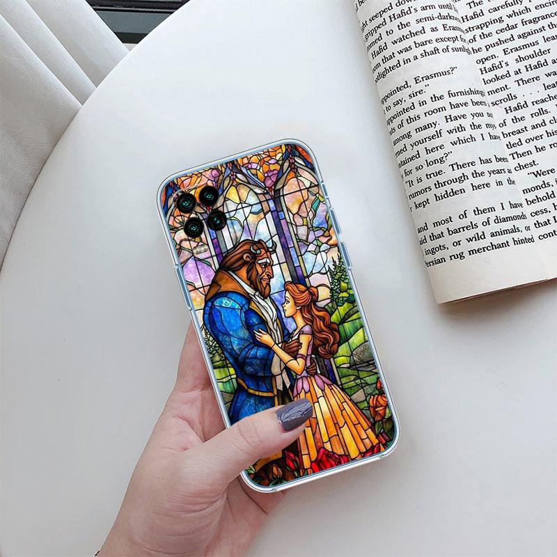 Beauty and the Beast Transparent Phone Case for Motorola Moto G7 G8 G9 G84 G85 G73 G24 G15 Z2 Play Power Plus