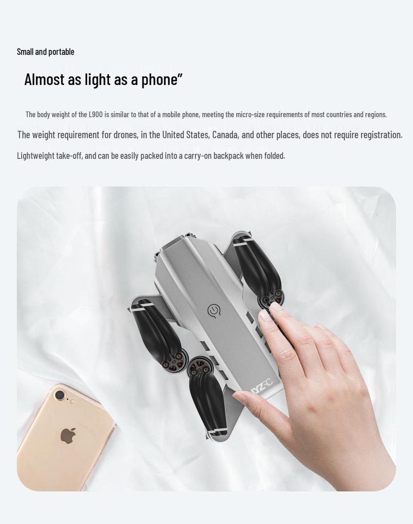 L900PRO 4K Brushless GPS Drone: High-Definition Aerial Photography, Four-Axis Foldable RC Aircraft