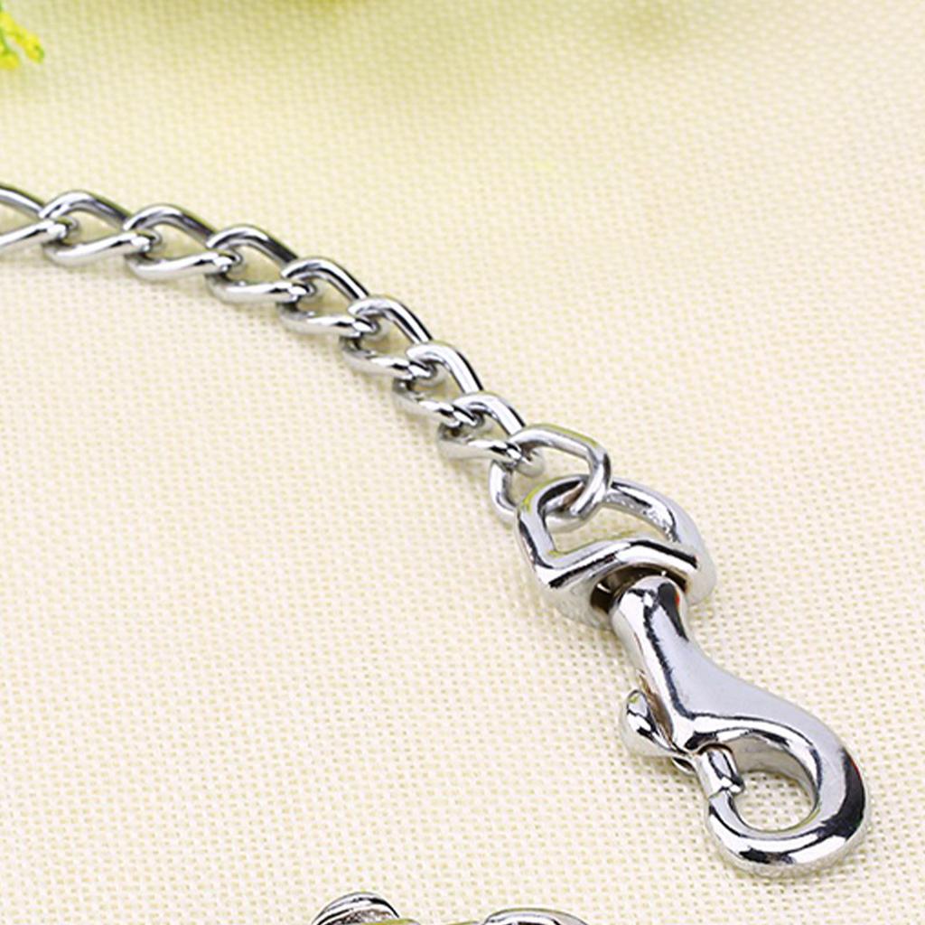 Stainless Steel Double Coupler 2 Way Safety Chain Leash for Two Pet Dogs Walking