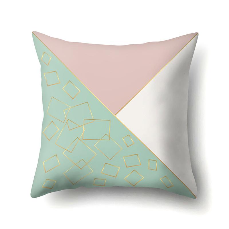 Polyester Pillow Case Automobile Decoration Home Printed Pillow Case Waist Cushion Cover Car Cushion Head Cushion Cover