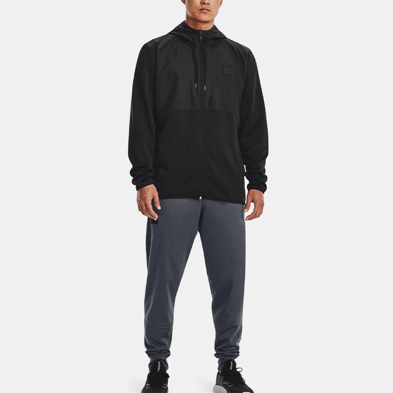 Under Armour Fleece Storm Pants Contrast Panel Water-Resistant Drawstring Joggers Men Bottoms Grey 1373855-012