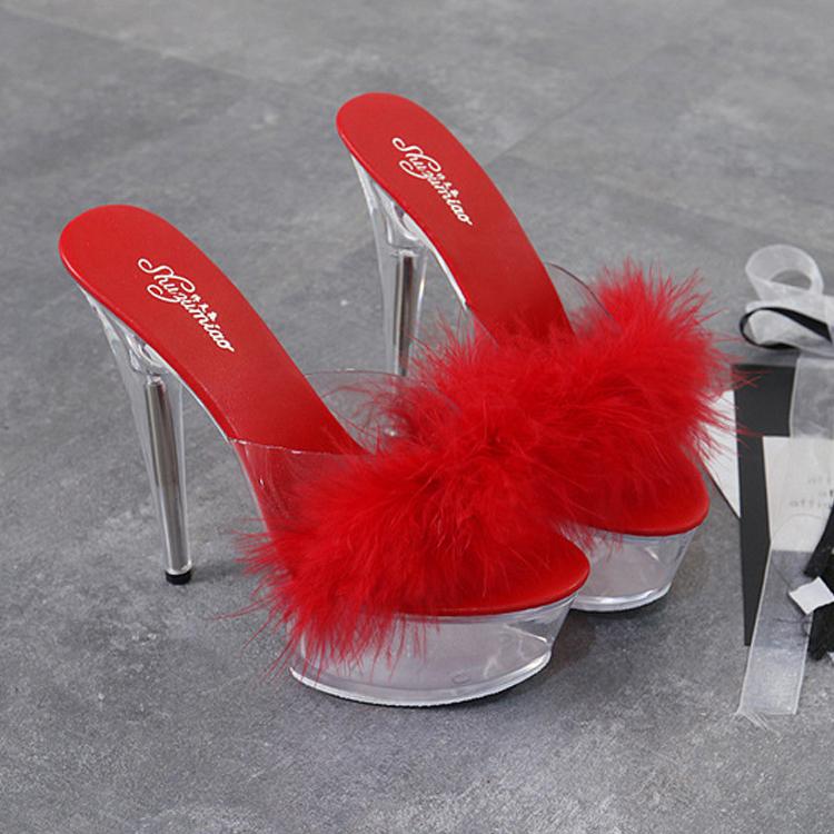 Pantoufles à plateforme Stiletto à talons Super hauts de 15CM, chaussures de mariage en cristal, sandales en cristal LFD, nouvelle collection 2020