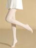 1 Pair Women White Heart Print Sheer Stretchy Cute Tights Lolita Style Spring