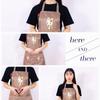 Cute Little Rabbit Print Apron With Waterproof Fabric And Front Pocket Perfect For Home Kitchen Cooking Baking