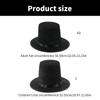 Vintage Black Top Hat Satins Ribbon Belt Caroler Snowman Costume Accessory for Adults and Teens Formal Occasion
