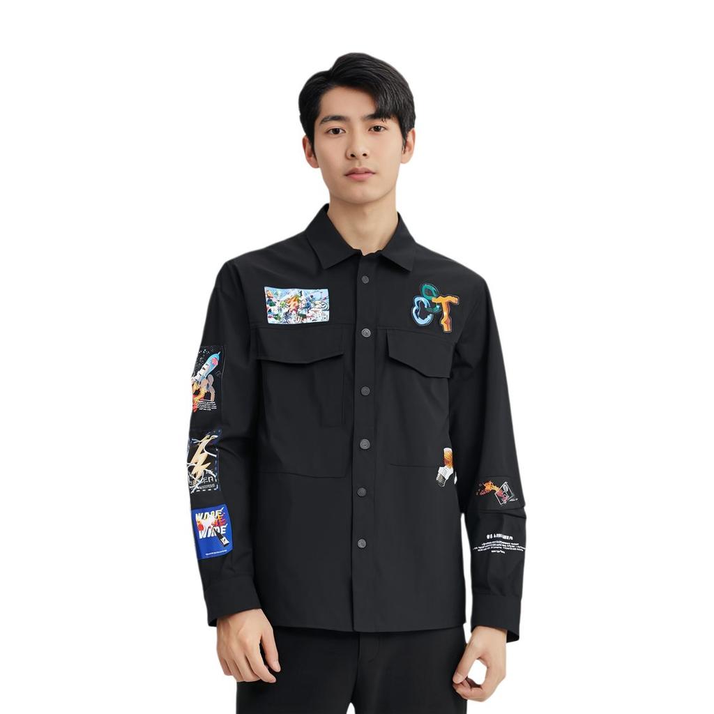 Li Ning Denim Jacket Men's Black AFDSC39-1
