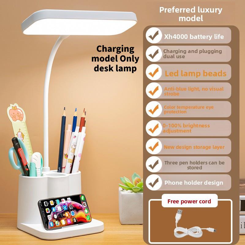 

Minimalist Modern Student Desk Lamp Touch Control Rechargeable Dorm Reading Room