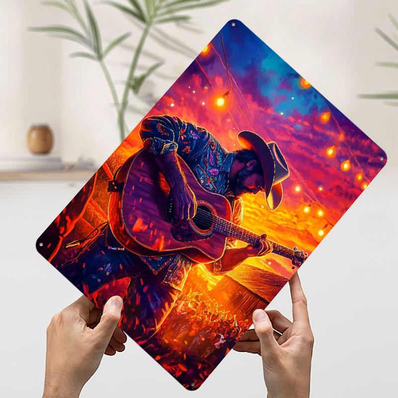 

Country Music Concert Tin Plaque Poster Customized Wall Art Retro Vintage Metal Signs for Man Cave Decoration Home Coffee Bar 7.9x11.8In(20x30cm)