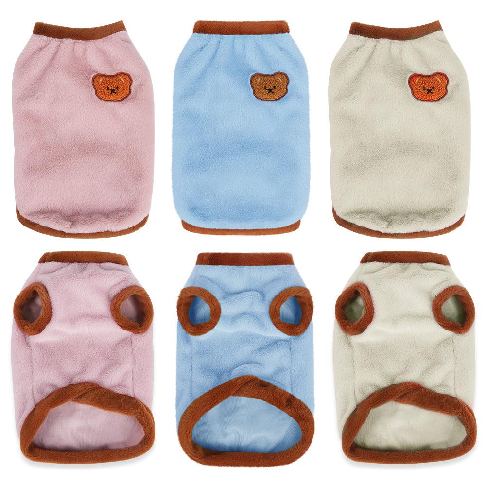 New Cat Clothes, Winter Thickened Warm Cat Clothes Embroidered Plush Pet Clothes