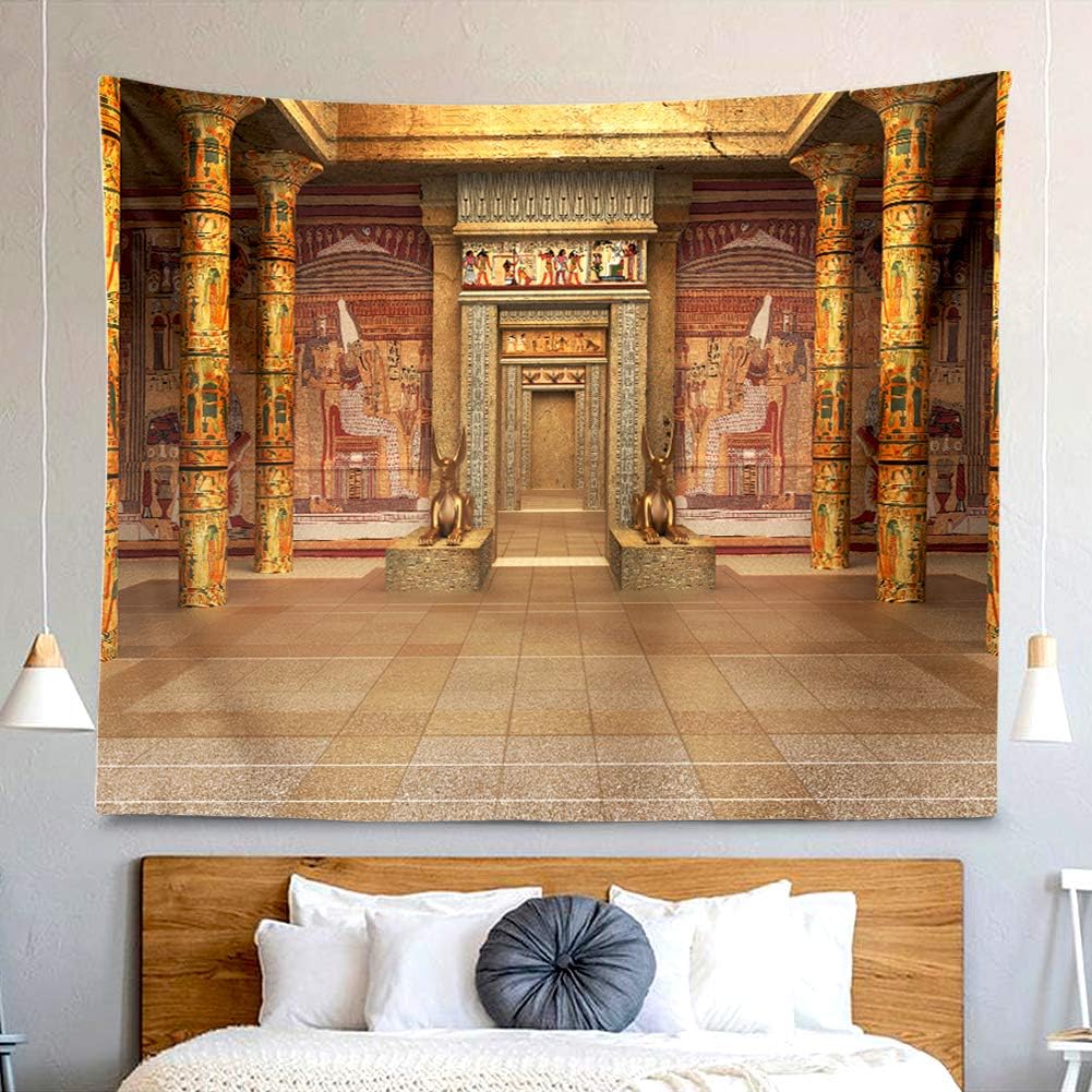 Tapestry Bulor Egyptian temple ancient hieroglyphic 75x100