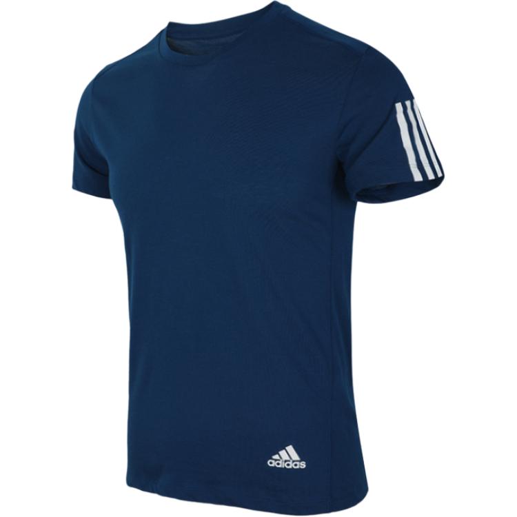 Adidas Soft Round Neck Sports Tee Men Tops Blue EC3709