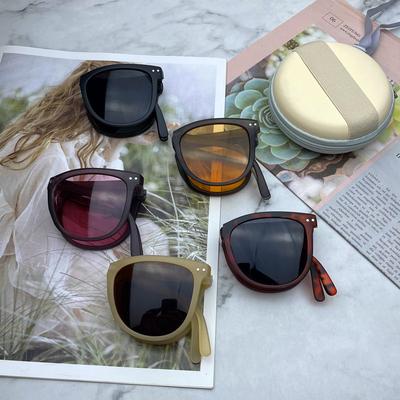 Air Cushion Folding Sunglasses Women'S High-End Sense Lightweight Sunscreen Sunglasses Glasses