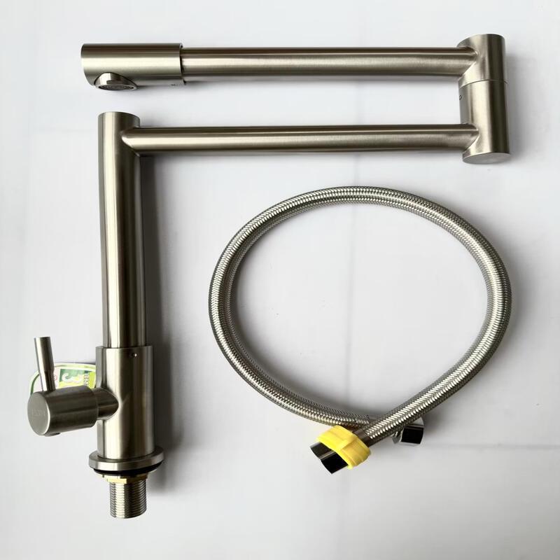 TaiJuFu 304 Stainless Steel Folding Single Cold Kitchen Faucet