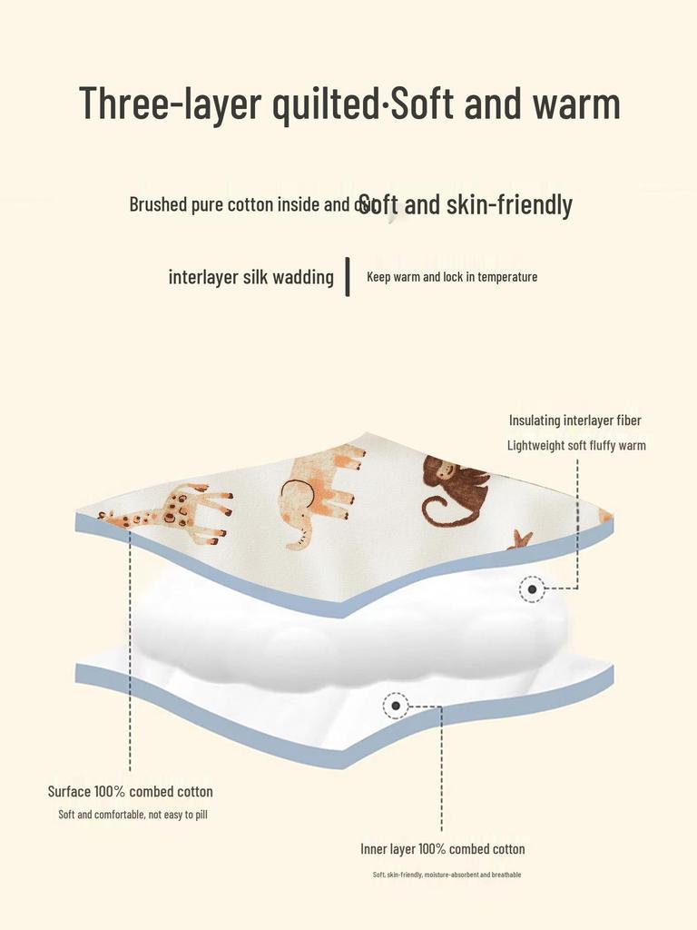 Newborn Winter Jumpsuit with Jacket, Hand & Foot Covers (0-6 Months) - Warm, Thickened Baby Outfit for Outdoor Use