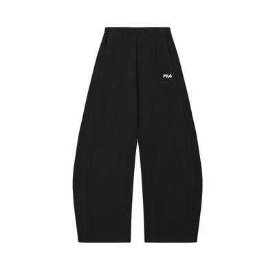 Original Logo Lace-Up Fashion Knitted Wide-Leg Casual Pants Women Pants Black F11W529601F-BK