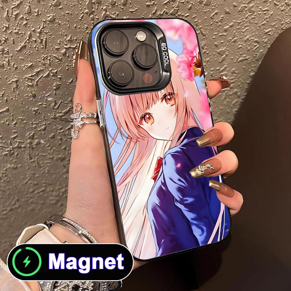 

Angel Mahiru Shina Phone Case for iPhone 17 16 15 14 13 12 11 Air Pro Max Plus Colorful Silver MagSafe Cover iPhone 11