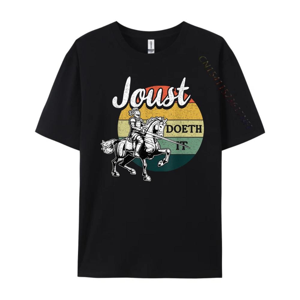 Joust Do It Cavaliere Giostra Festival Rinascimentale Medievale Uomo T-shirt Designer T-shirt Band Stile Cinese