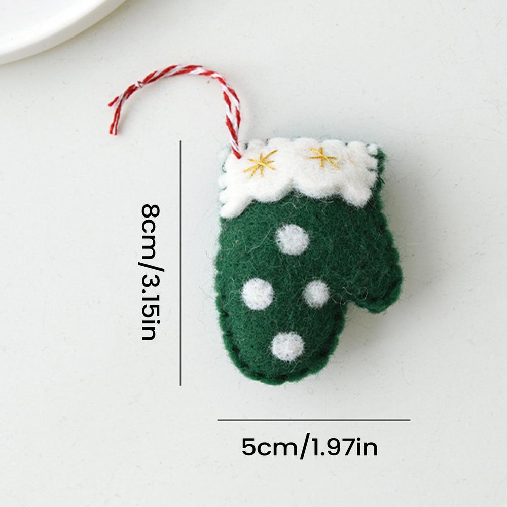 Christmas Tree Ornament Hanging Wool Felt Socks Felt Glove Pendant Decor For Bedroom Living Room Balcony Garden Party