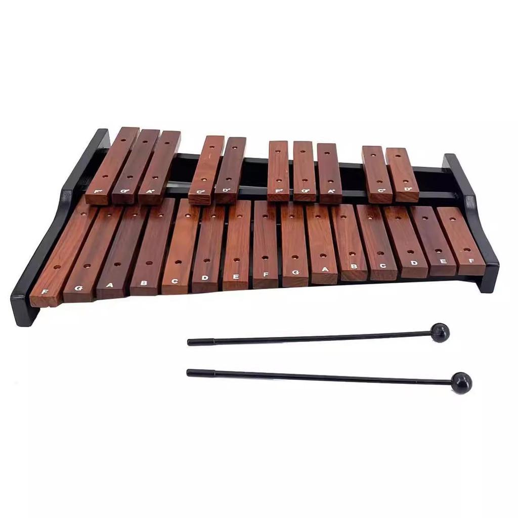 Rosewood 25-Note Xylophone for Kids - Orff Teaching Aid and Musical Instrument