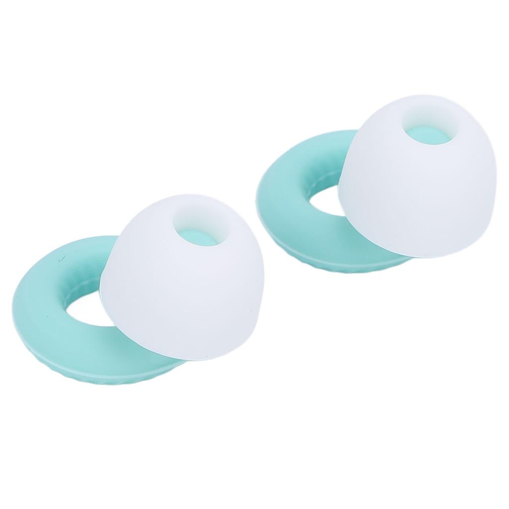 2 Pair Silicone Earplugs for Sleeping Noise Cancelling Washable Noise Reducing Ear Plugs with Ear Tips Storage Box Green