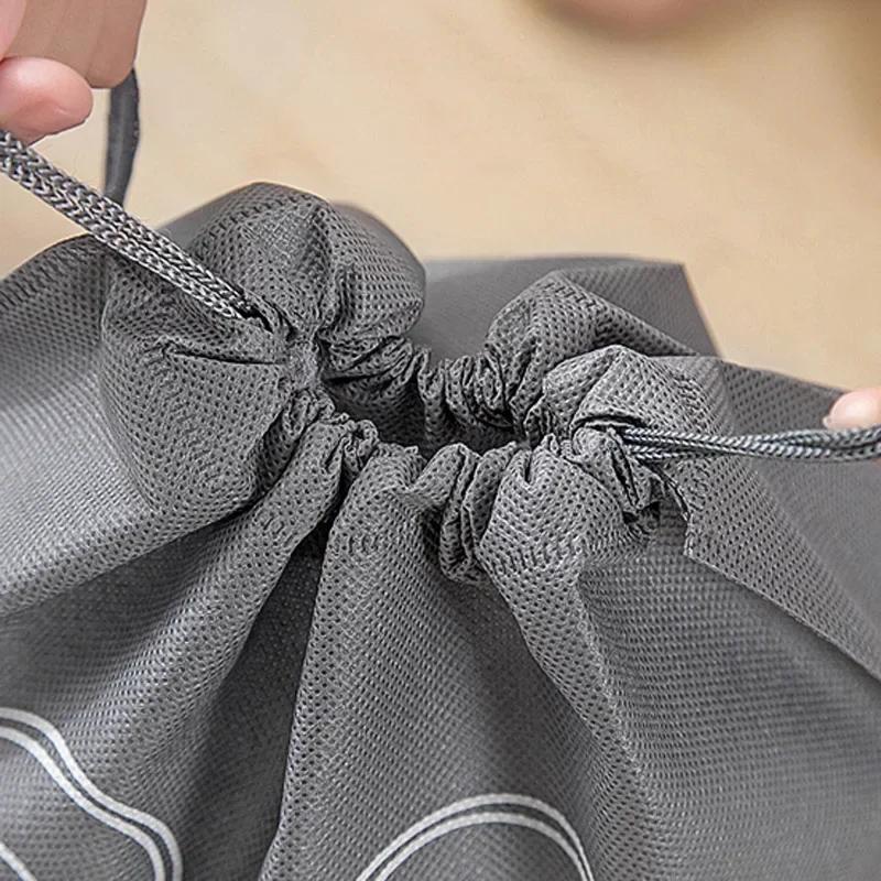 NEW 5/10pcs Shoes Storage Bag Closet Organizer Non Woven Travel Portable Bag Waterproof Pocket Clothing Classified  Hanging Bag